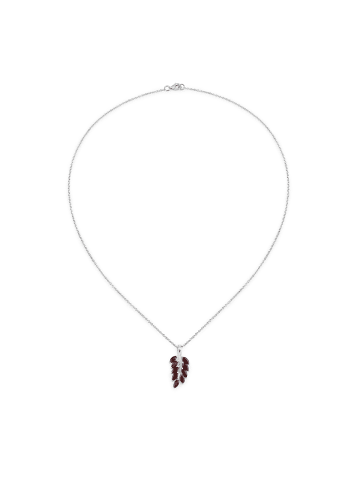 Rafaela Donata Kette Floral Sterling Silber Granat in silber