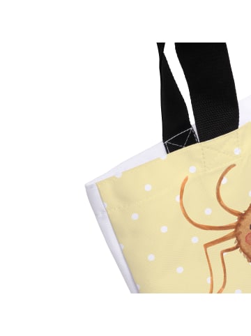 Mr. & Mrs. Panda Shopper Spinne Agathe Motivation mit Spruch in Gelb Pastell