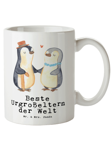 Mr. & Mrs. Panda Pott Pinguin Beste Urgroßeltern der Welt mit Sp... in Weiß