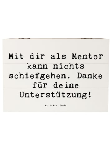 Mr. & Mrs. Panda Geschenkbox Spruch Beste Mentor mit Spruch in Weiß