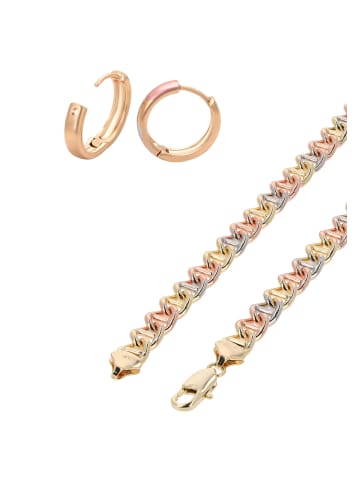 faina Women Jewelry Set in gold rose silver