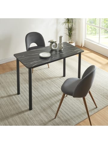 en.casa Esstisch Tammela in Schwarz (B)60cm (H)75cm