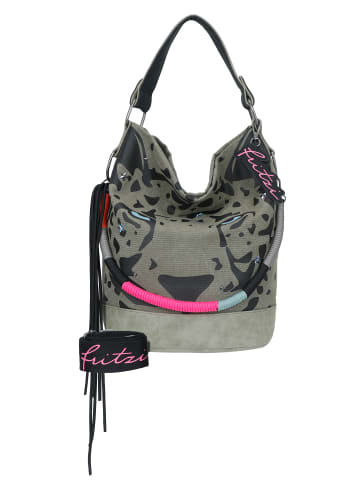 Fritzi aus Preußen Schultertasche 'Izzy07 Olga Limited Canvas Panther Spotty' in Panther Spotty