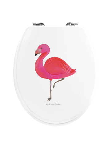 Mr. & Mrs. Panda Motiv WC Sitz Flamingo Classic ohne Spruch in Weiß