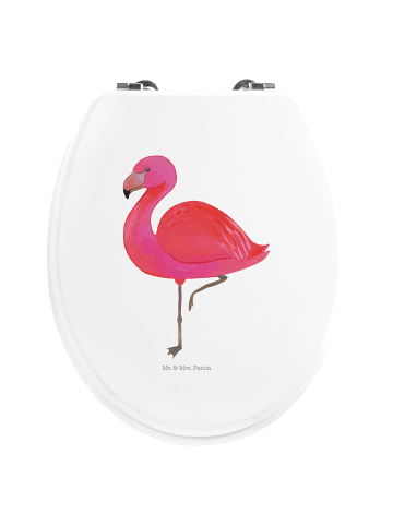 Mr. & Mrs. Panda Toilettendeckel Flamingo Classic ohne Spruch in Weiß