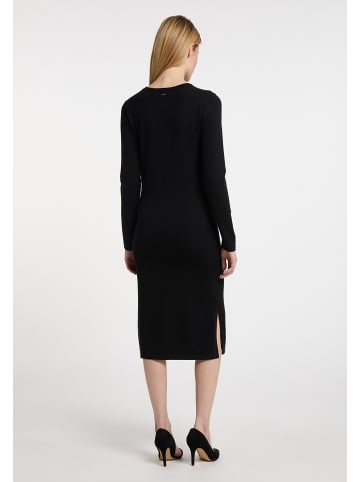 DreiMaster Klassik Damen Strickkleid in Schwarz