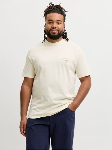 JACK & JONES PLUS Langarm-T-Shirt in Antique White