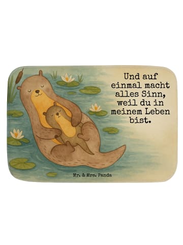 Mr. & Mrs. Panda Duschvorleger Otter Kind Design mit Spruch in Weiß