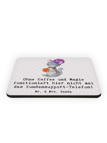 Mr. & Mrs. Panda magnet Kundensupport Magie mit Spruch in Grau Pastell