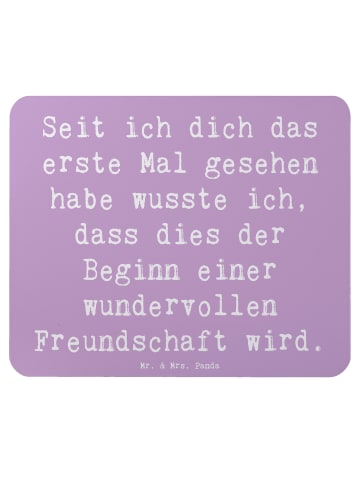 Mr. & Mrs. Panda Mouse Pad Spruch Neue Freunde finden mit Spruch in Lavendeltraum