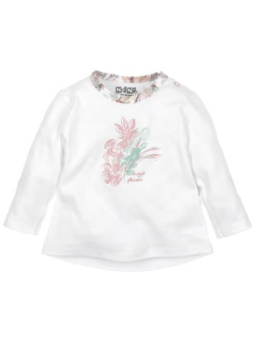Nini Babylangarmshirt Floral XT in weiss