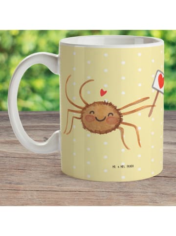 Mr. & Mrs. Panda Tasse Spinne Agathe Motivation ohne Spruch in Gelb Pastell