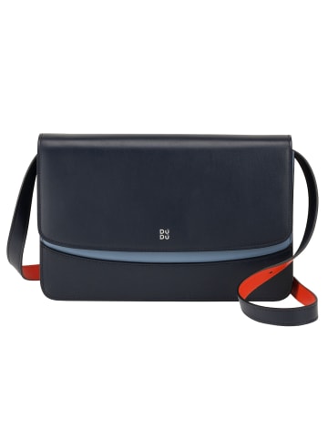 DuDu Schultertasche Leder 29 cm in navy