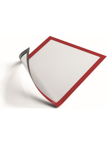 Durable Magnetrahmen Duraframe Magnetic A4 Packung mit 5 Stück rot