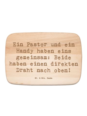 Mr. & Mrs. Panda Brotzeitbrett Spruch Pastor Verbindung mit Spruch in Transparent