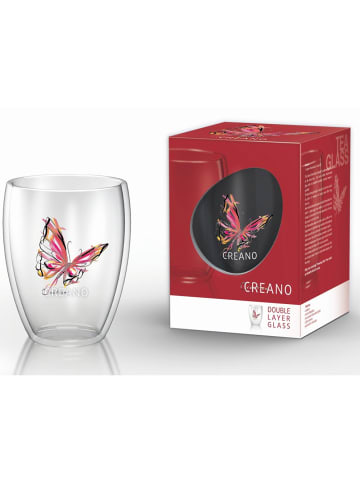 Creano Thermoglas "Colourfly" in Rot - Glas 250ml