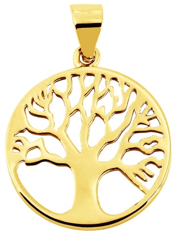 Adeliás Damen Anhänger – Lebensbaumanhänger aus 925 Silber in gold