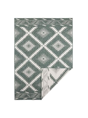 NORTHRUGS In- & Outdoor Wendeteppich Malibu Grün Creme