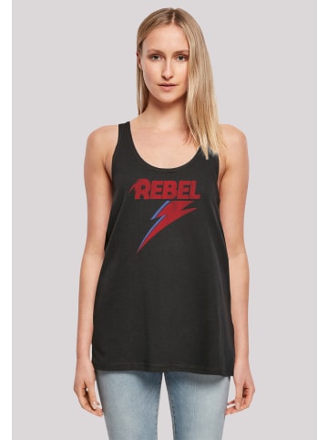F4NT4STIC Damen Tanktop David Bowie Distressed Rebel in schwarz