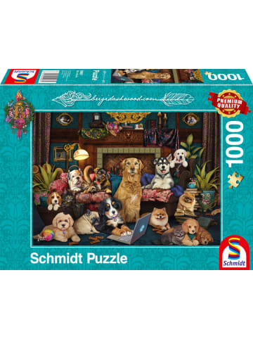 Schmidt Spiele Bunter Abend im Salon | Puzzle Brigid Ashwood 1.000 Teile