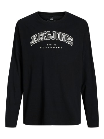 JACK & JONES Junior Langarmshirt JJECALEB VARSITY TEE JNR in black