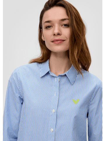 s.Oliver Bluse langarm in Blau-weiß