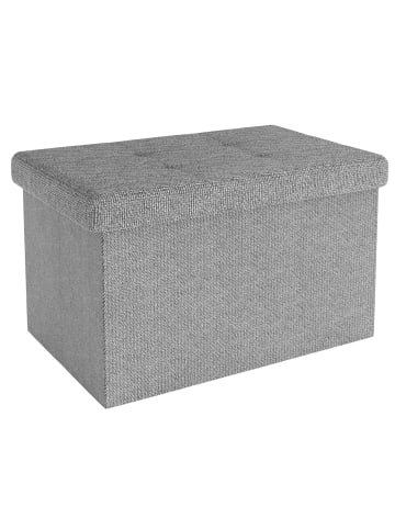Intirilife Faltbare Sitzbank 49x30x30 cm in FELS GRAU
