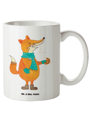 Mr. & Mrs. Panda XL Tasse Fuchs Keks ohne Spruch in Weiß
