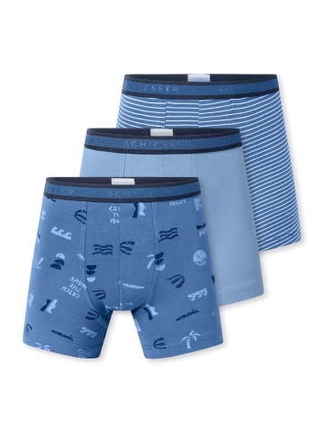 Schiesser Trunk 955 in blau, weiß, gestreift