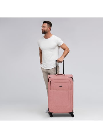 Redolz Essentials 12 LARGE 4 Rollen Trolley 79 cm mit Dehnfalte rose