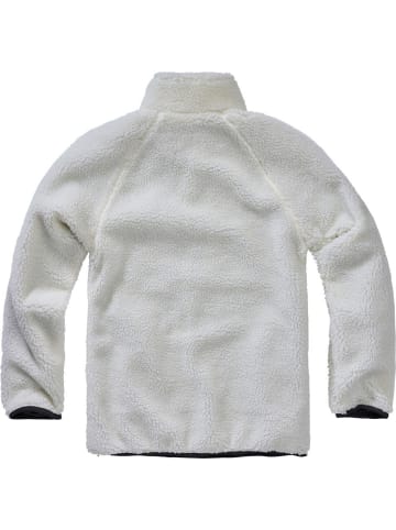 Brandit Pullover "Teddyfleece Troyer" in Weiß