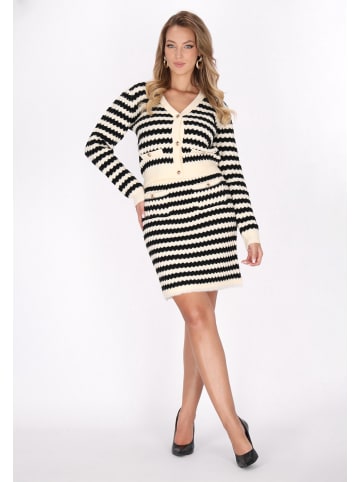 faina Damen Rock in Schwarz Wollweiss