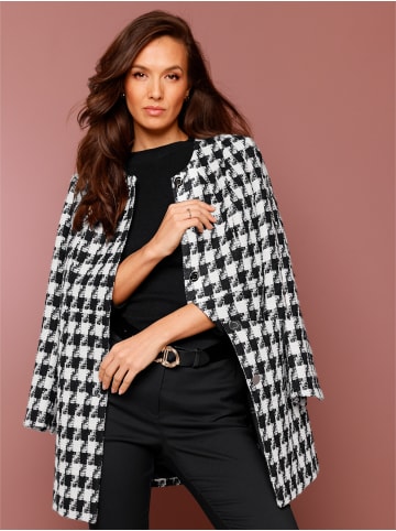 creation L Woll-Mix-Blazer in schwarz-ecru