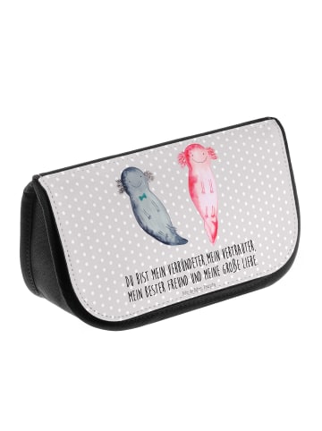 Mr. & Mrs. Panda Aufbewahrungstasche Axolotl Freundin mit Spruch in Grau Pastell