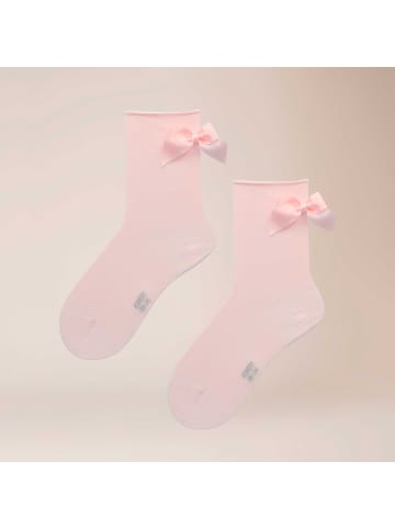 Kunert Socken Ribbon Love Rollrand in holiday-rose