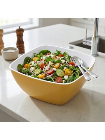 5five Simply Smart Salatschüssel NOMAD, 3,9 L in Gelb, (B) 24,5 x (H) 11,6 x (L) 24,5 cm
