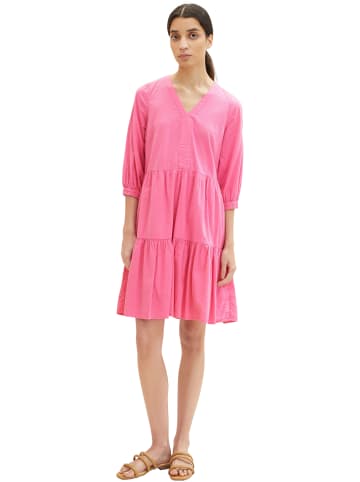 Tom Tailor Kleid SOLID SEERSUCKER in Pink