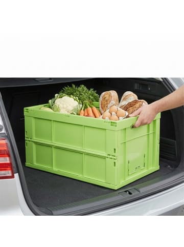 relaxdays 5x Transportbox in Grün - 60 l