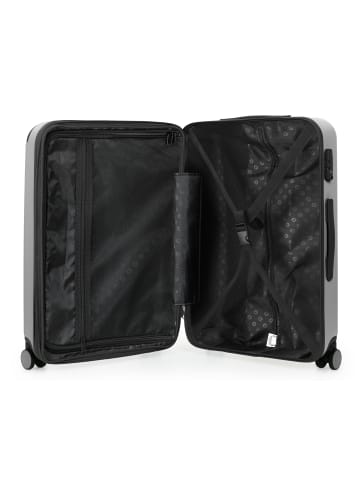 Hauptstadtkoffer Spree - Mittelgroßer Koffer Hartschale Trolley 65 cm, TSA, 74 L in Silber