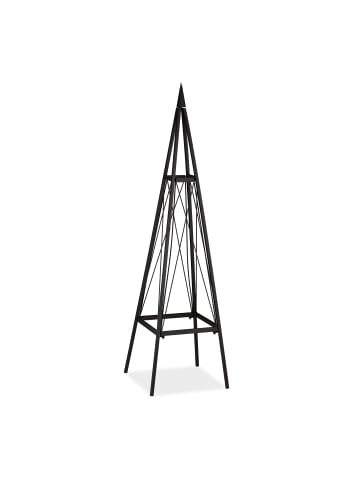 relaxdays 2x Rankturm in Schwarz - (H)132 cm