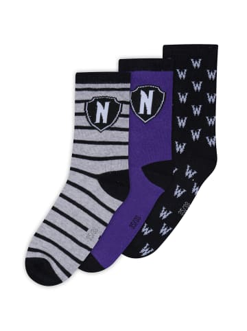 ONOMATO! 3er-Set: Socken Wednesday in Mehrfarbig