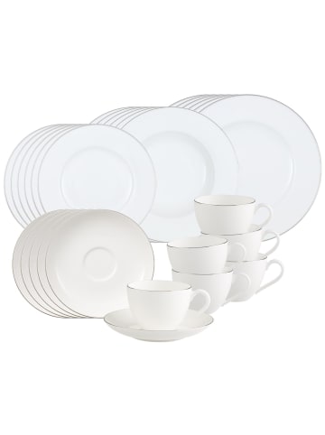 Villeroy & Boch 30er Set Kombiservice Anmut Platinum No.1 in weiß