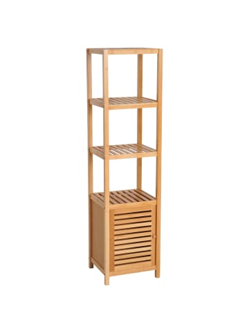 HOMCOM Badschrank-36L x 33B x 140H cm-Naturholz
