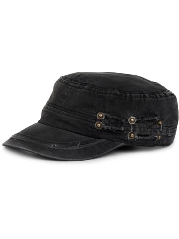 styleBREAKER Military Cap in Schwarz