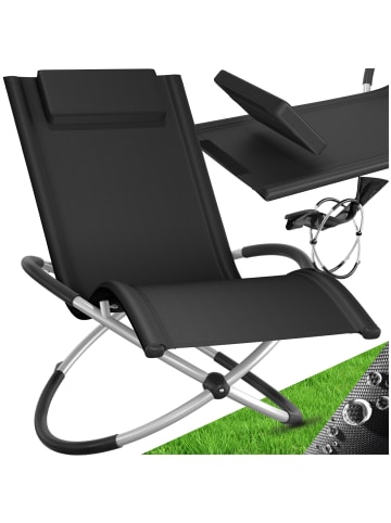 tectake ergonomische Sonnenliege, Belastbarkeit 150 kg, 150 x 73 x 93 cm