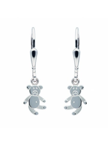 Adeliás Damen 925 Silber Ohrringe / Ohrhänger Bär in silber