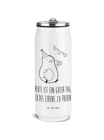 Mr. & Mrs. Panda Sport Trinkflasche Avocado Party mit Spruch in Weiß