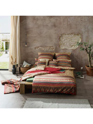 Erwin Müller Mako-Satin Kuschelkissenbezug in beige-rot