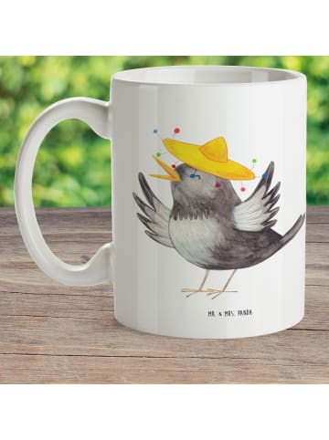 Mr. & Mrs. Panda Haferl Rabe Sombrero ohne Spruch in Weiß