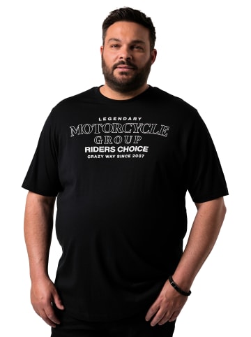 Men Plus Kurzarm T-Shirt in schwarz